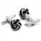 Black and Silver Knot Cufflinks 1.jpg